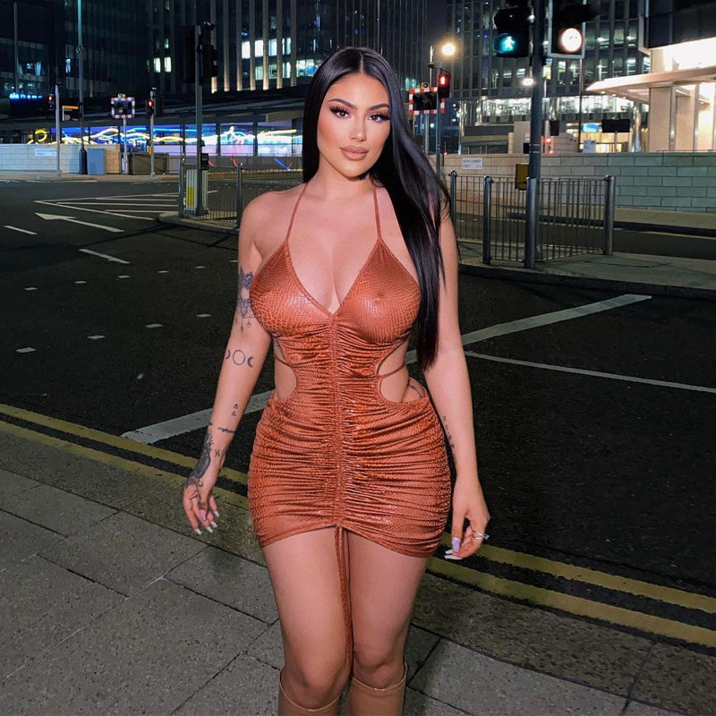 Kvinnors Miniklänning Spaghetti Band Andningsbart Spandex 7