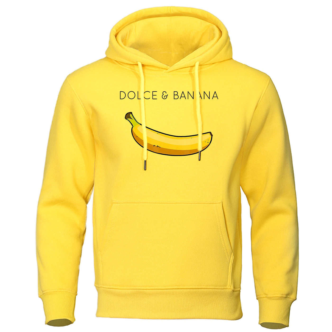 Hoodie Herr med Banantryck Lätt Passform Acetat-Bomull 16