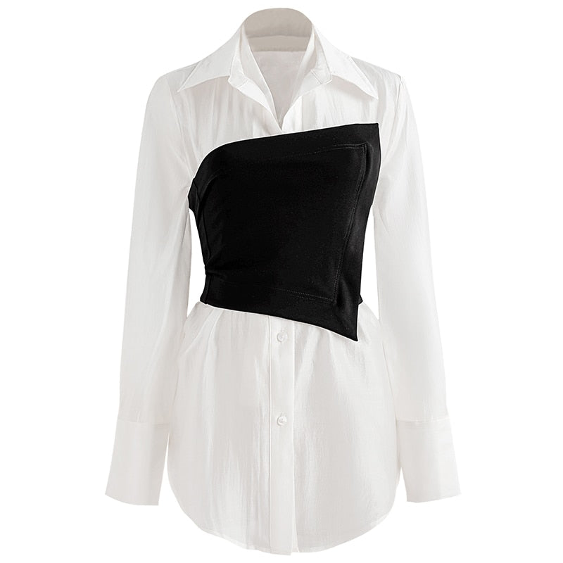Dam Blus Långärmad Mjuk Bomull Polyester-5