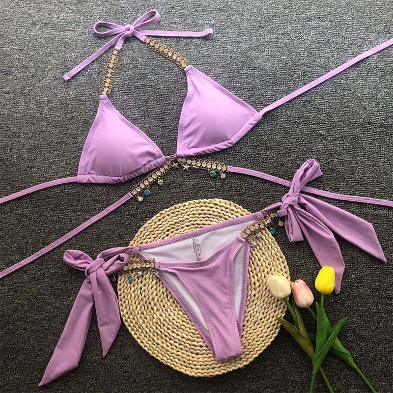 Variant image for Dam Bikini Tvådelad Djurmönster Polyester Spandex-7