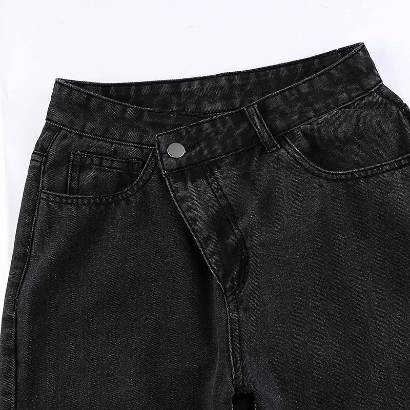 Dam Jeans Hög Midja Ribbad Stretch Bomull Polyester-6