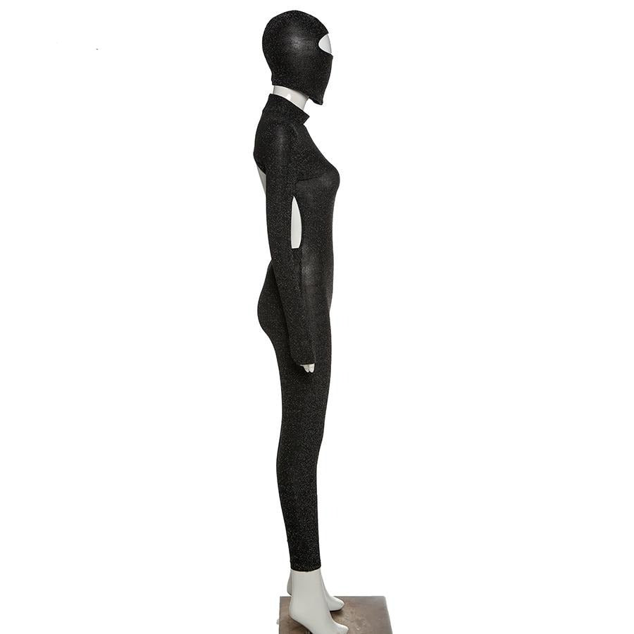 Dam Jumpsuit Hög Krage Tight Passform Polyester Spandex-6