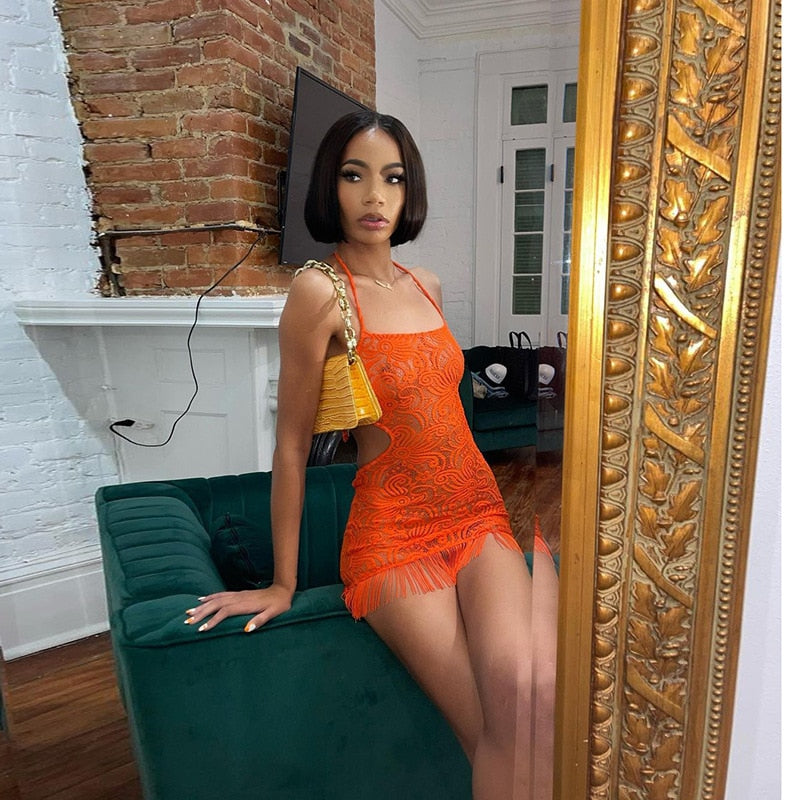 Dam Miniklänning Modern Design Polyester Ärmlös Fina Detaljer-4