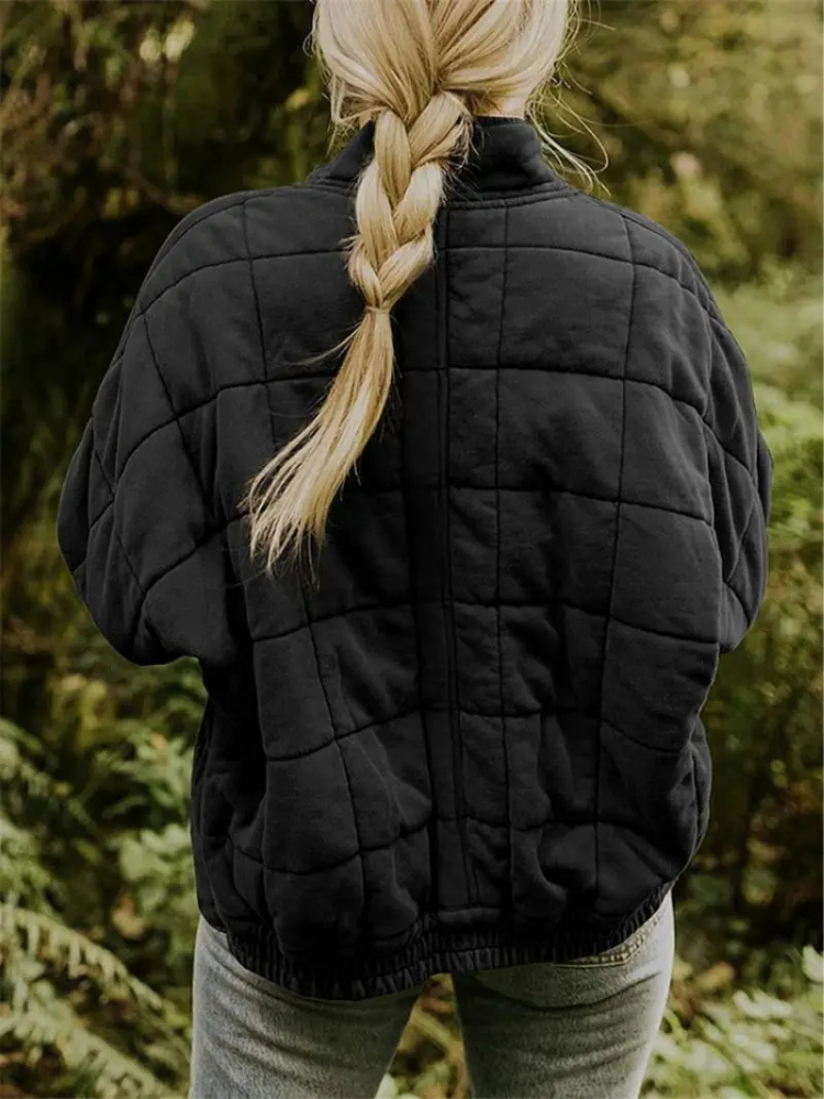 Överdimensionerad Damjacka Förtjockad Polyester för Kalla Dagar-3