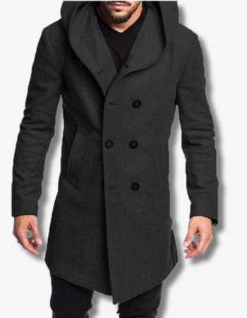 Herr Lång Kappa Klassisk Design Värmande Material 0