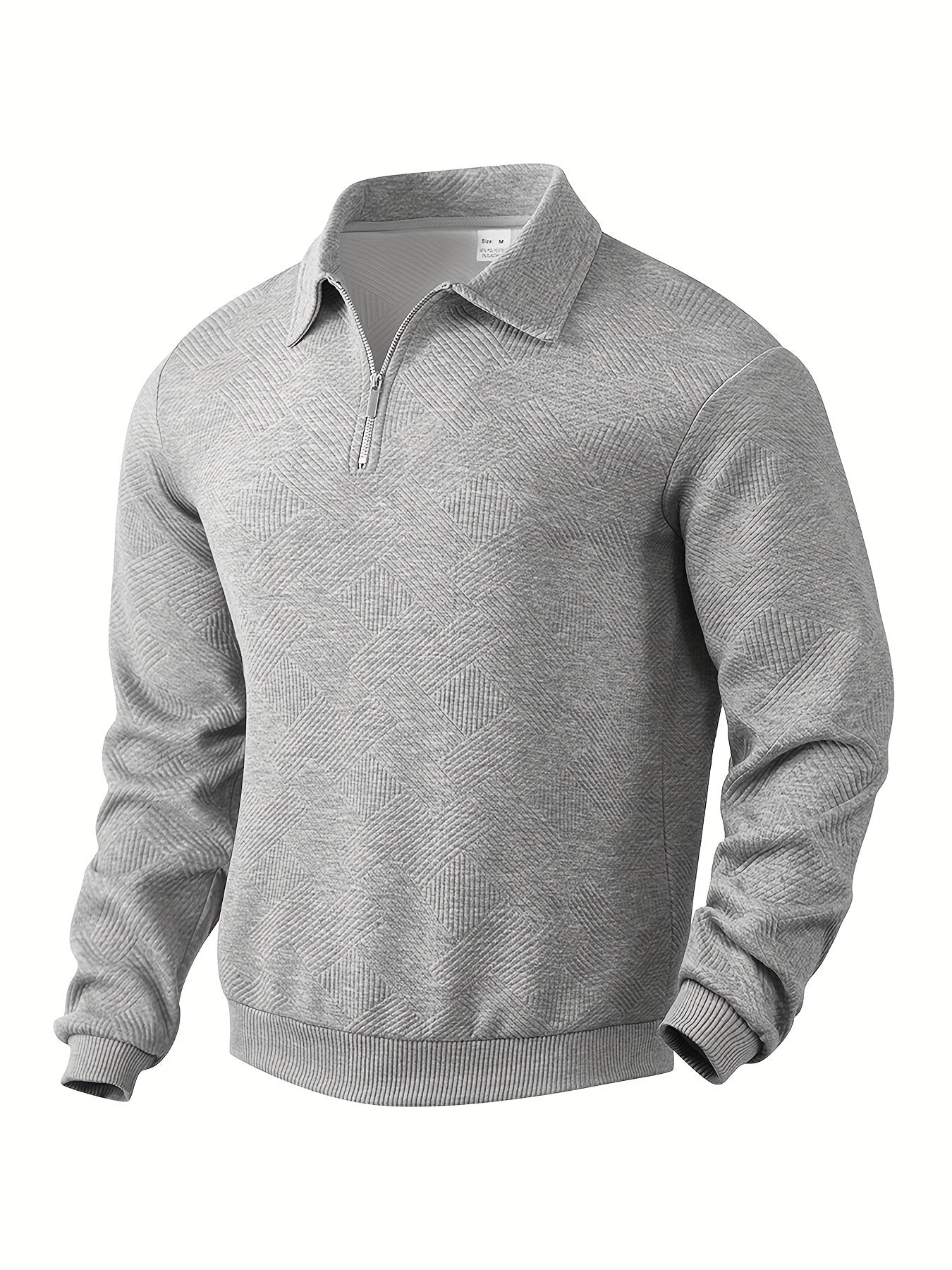Herr Tröja Zip-up Geometrisk Design 100% Bomull 1