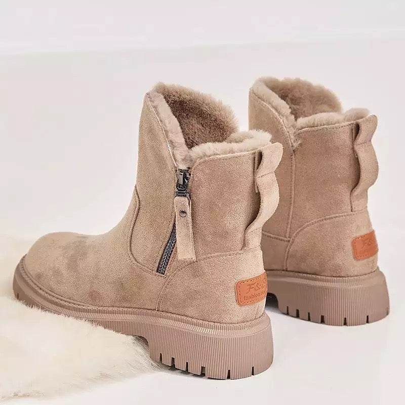 Herrens Vinterstövlar Slip-on Textil med Gummisula 1