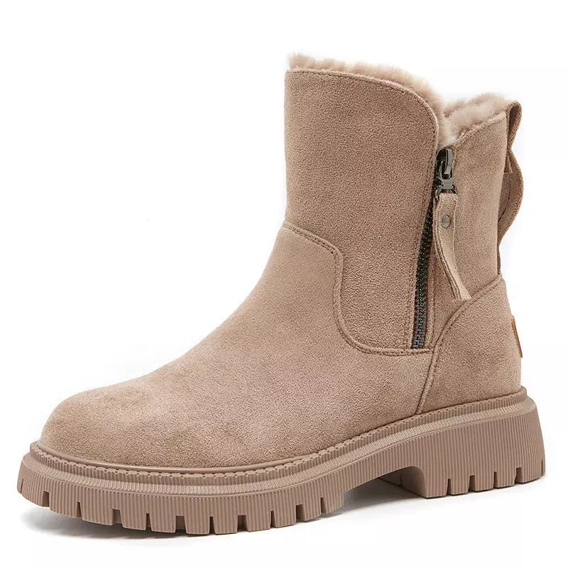 Herrens Vinterstövlar Slip-on Textil med Gummisula 6