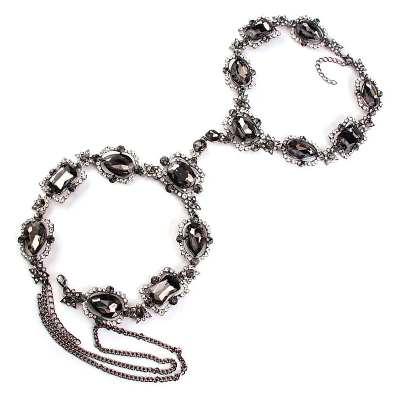Kvinnors Kroppsmycken Geometrisk Zinklegation med Strass-5