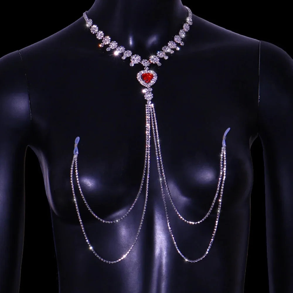 Variant image for Kvinnors Kroppsmycken Rund Zinklegation med Strass-3