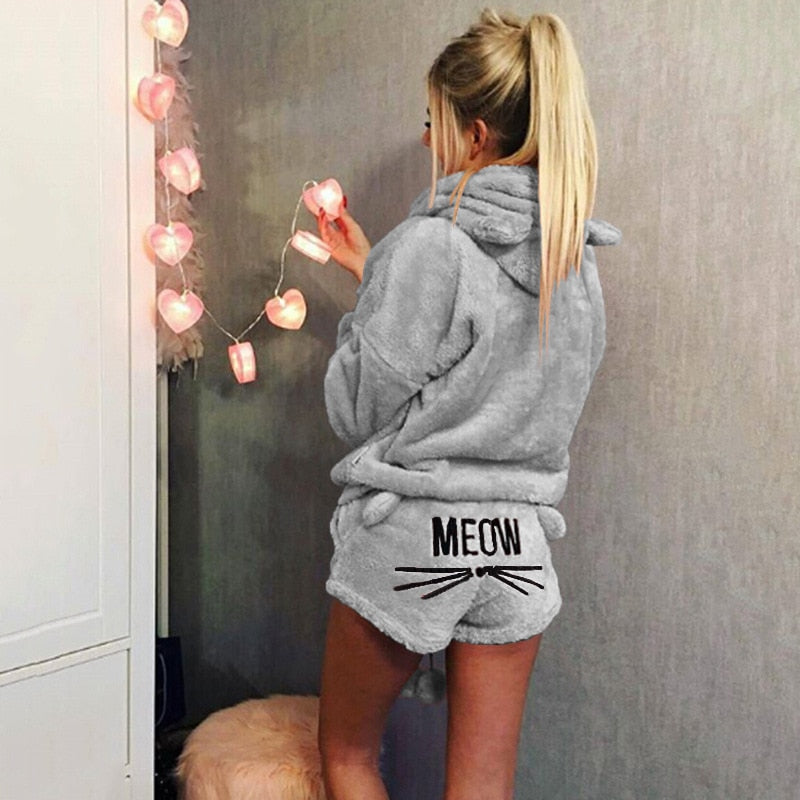 Variant image for Katt Pyjamas Trendig Design Mjuk Bomull-21