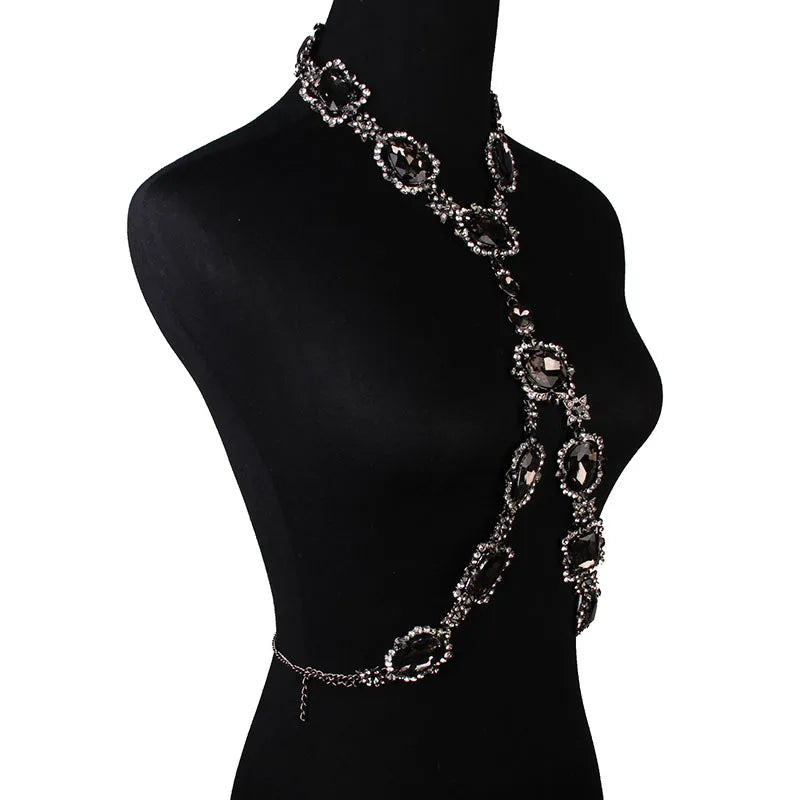 Kvinnors Kroppsmycken Geometrisk Zinklegation med Strass-2
