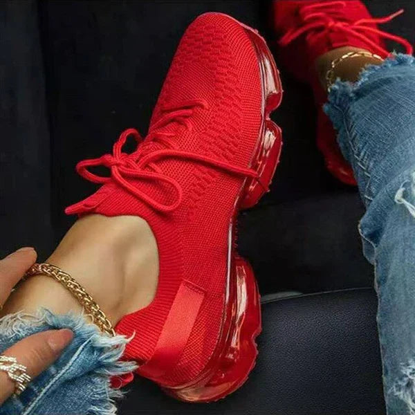 Kvinnors Sneakers Ortopedisk Design Andningsbara Syntetiska Tyger 16