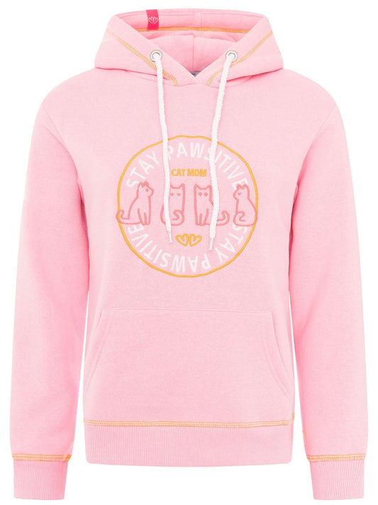 Dam T-shirt Avslappnad Passform 100% Bomull Cat Mom-1