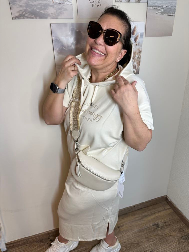 Dam Sweatklänning Med Huva Modal Polyester-2