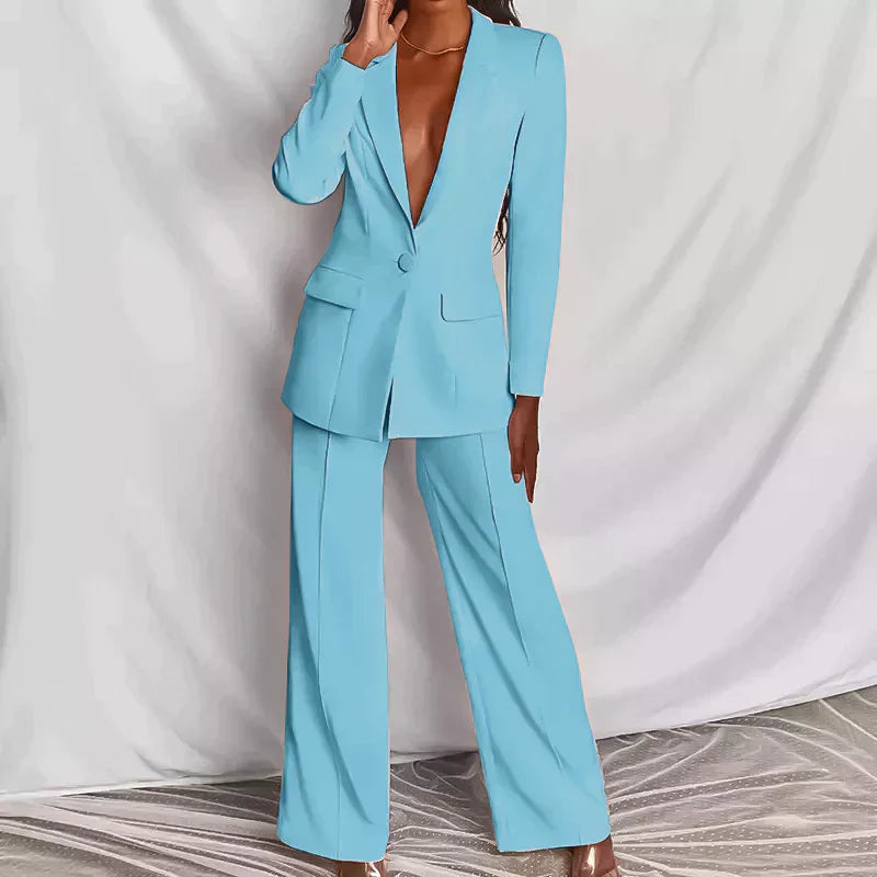 Variant image for Dam Blazer Set Elegant Lyxigt Material-13