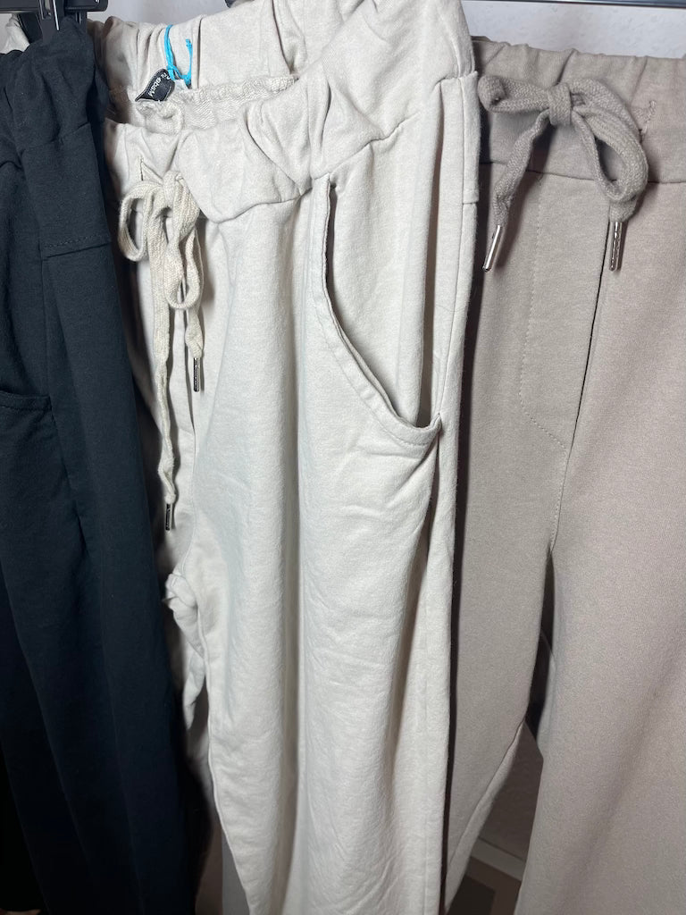 Dam Joggpants Avslappnad Tjockt Material-4