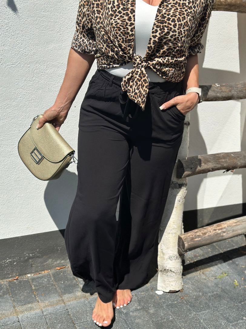 Lösa Tygbyxor för Dam i Ecovero Viskos med Justerbart Bälte – Elegant och Bekväm Stil 6