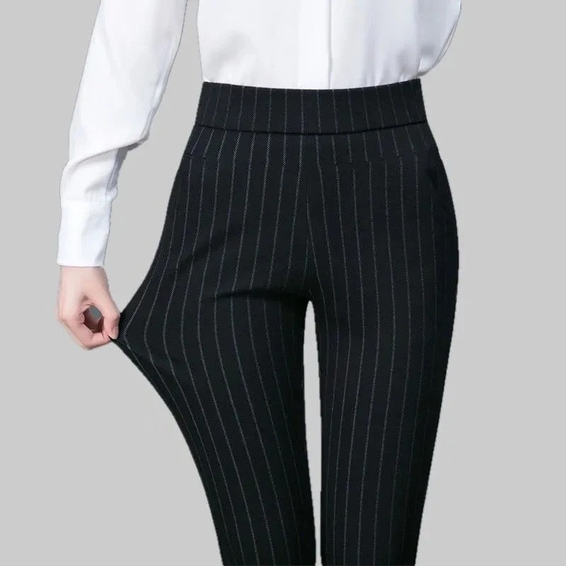 Stretchbyxor Dam Hög Midja Elastisk Material för Komfort och Stil-4