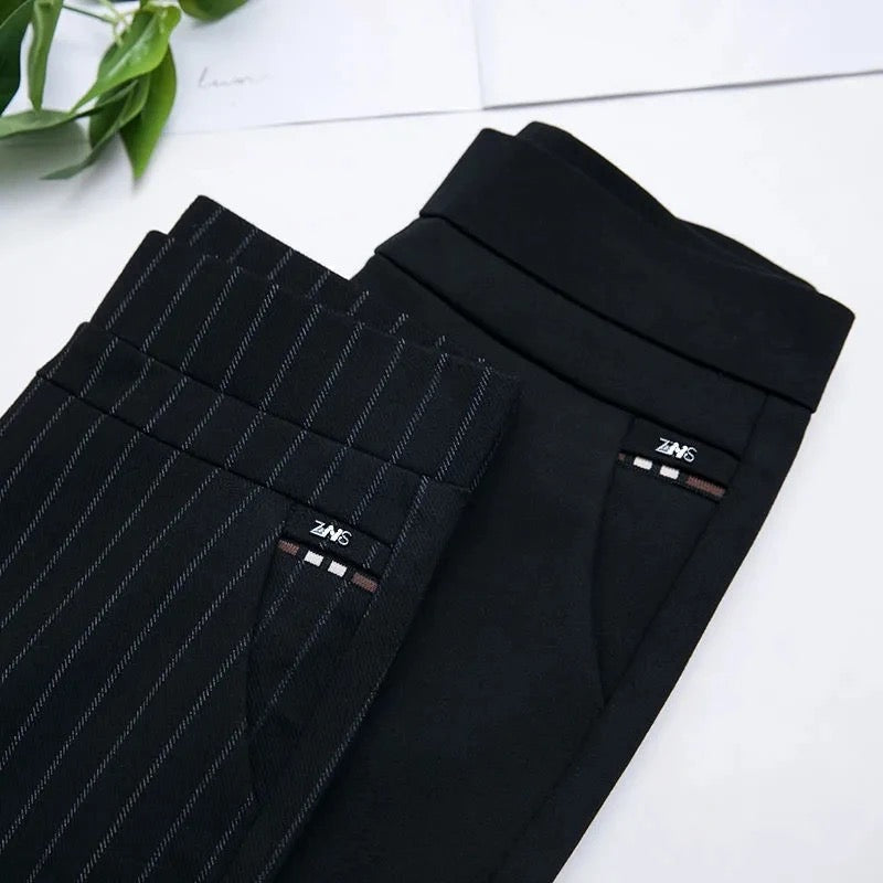Stretchbyxor Dam Hög Midja Elastisk Material för Komfort och Stil-6