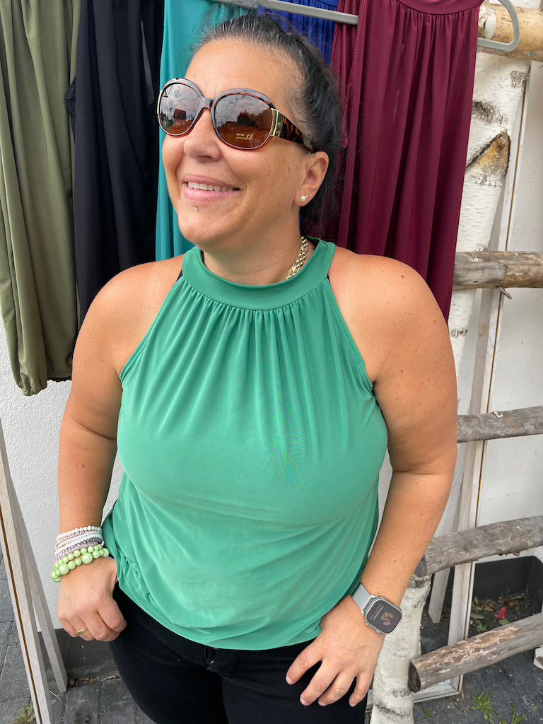 Dam Festtopp Monokrom Stil Mjuk Textil-6