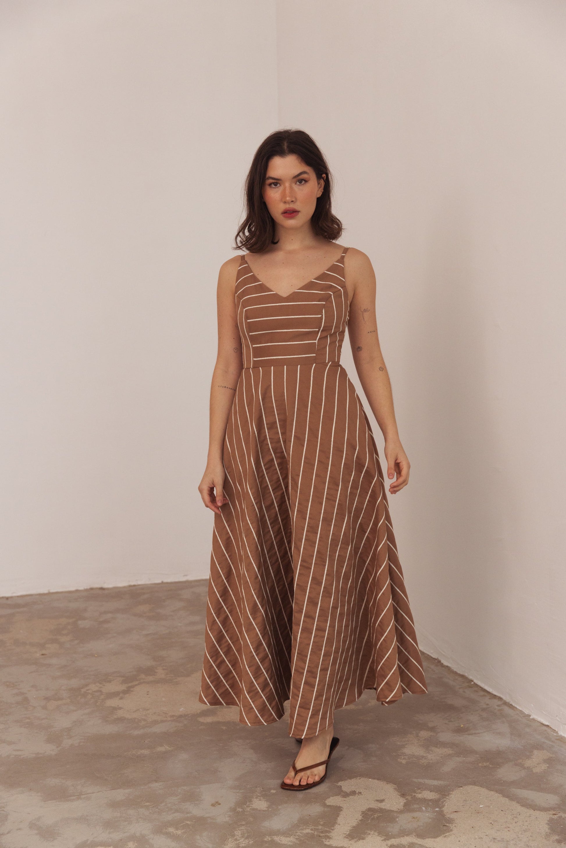 Fina Dam Klänningar A-silhuett Spaghettiband Polyester Mix-6