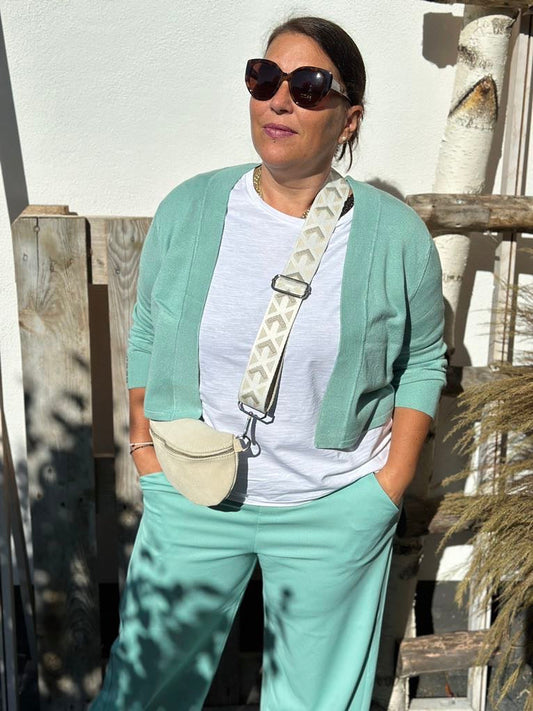 Dam Byxor med ResĂ„r i Midjan 7/8 Snygga Mjuk Ă
tervunnen Polyester 1