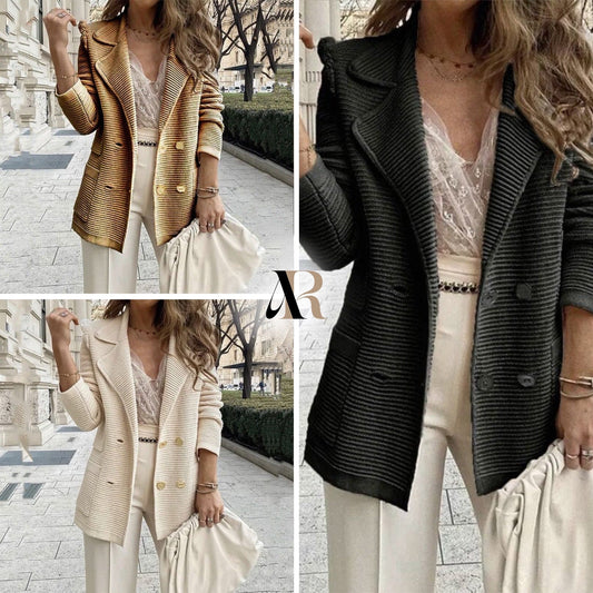 Dam Blazer Cardigan Varm Acetat och Bomull 1
