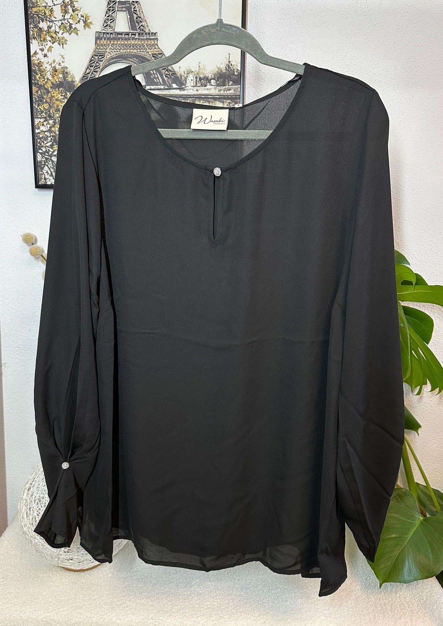 Stickad Dam Tröja Rund Halsringning Långärmad Återvunnen Polyester-6