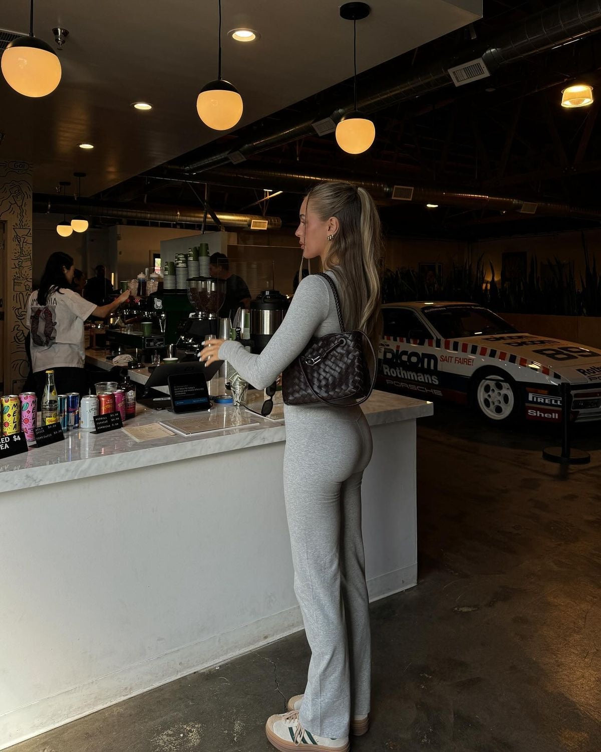 Kvinnors Lounge Set Ribbad Mjuk Andningsbart Tyg-2