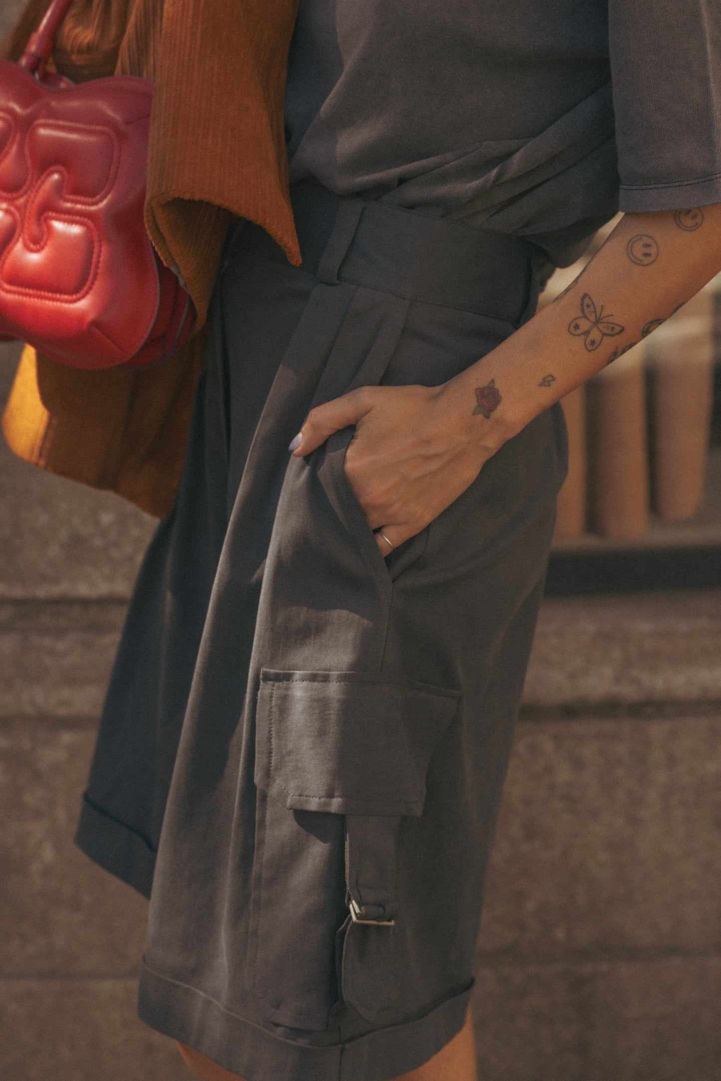 Herr Shorts Militärinspirerade Lätt Material-5