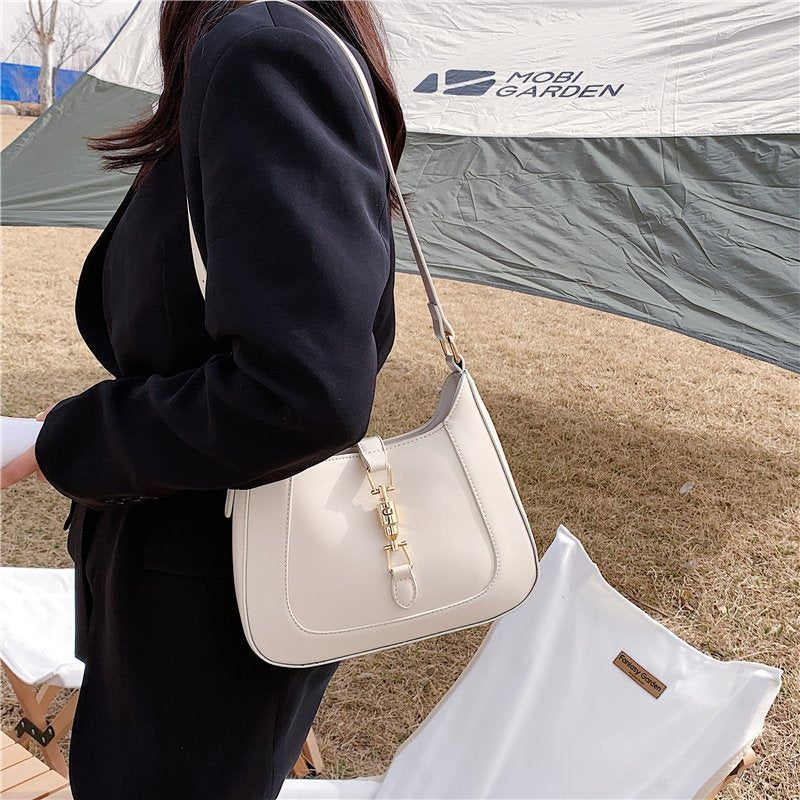 Handväska Dam Baguettväska Veganskt Läder Klassisk Elegant-5