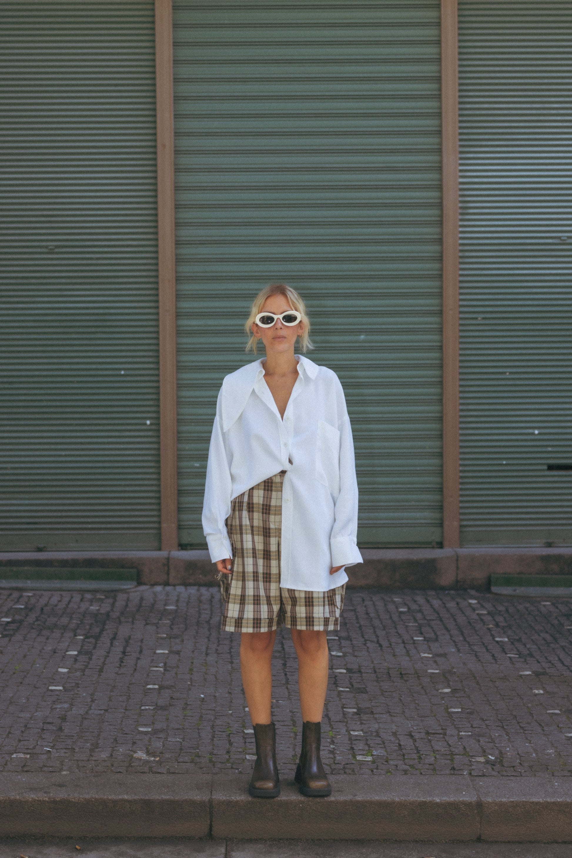 Herr Shorts Militärinspirerade Polyester Viskos-4