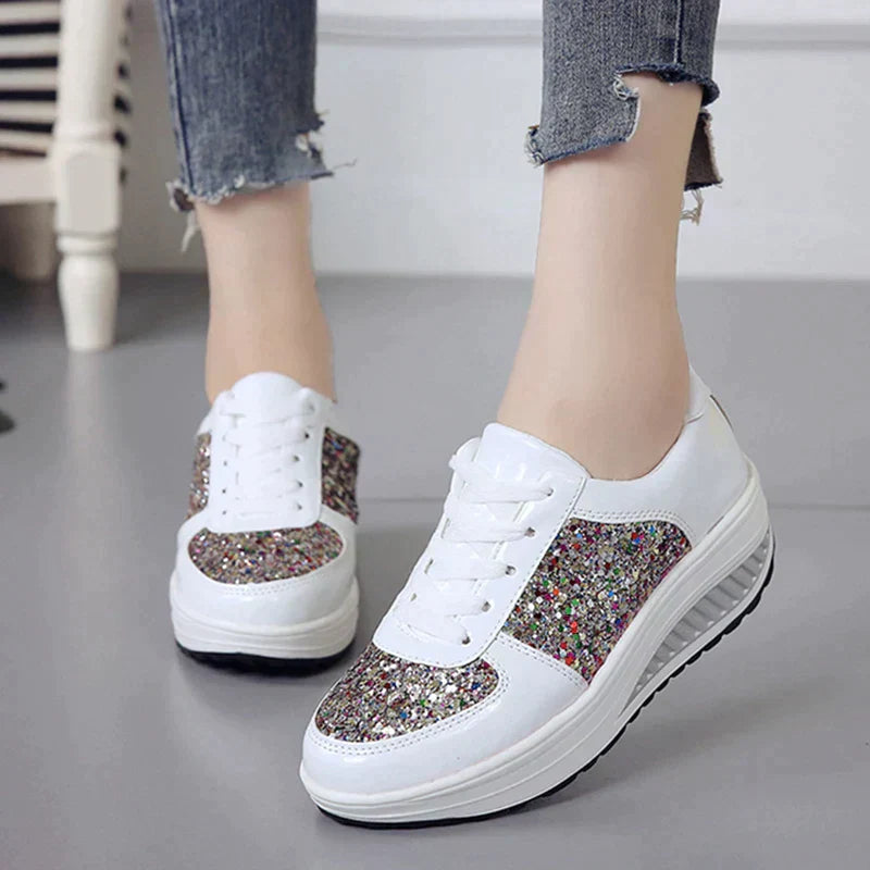 Herrskor Metallic Läder Glitter Halkfri Sula Komfortabel Passform 3