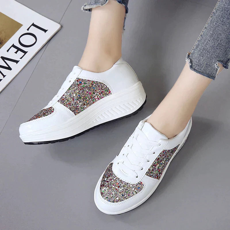 Herrskor Metallic Läder Glitter Halkfri Sula Komfortabel Passform 2