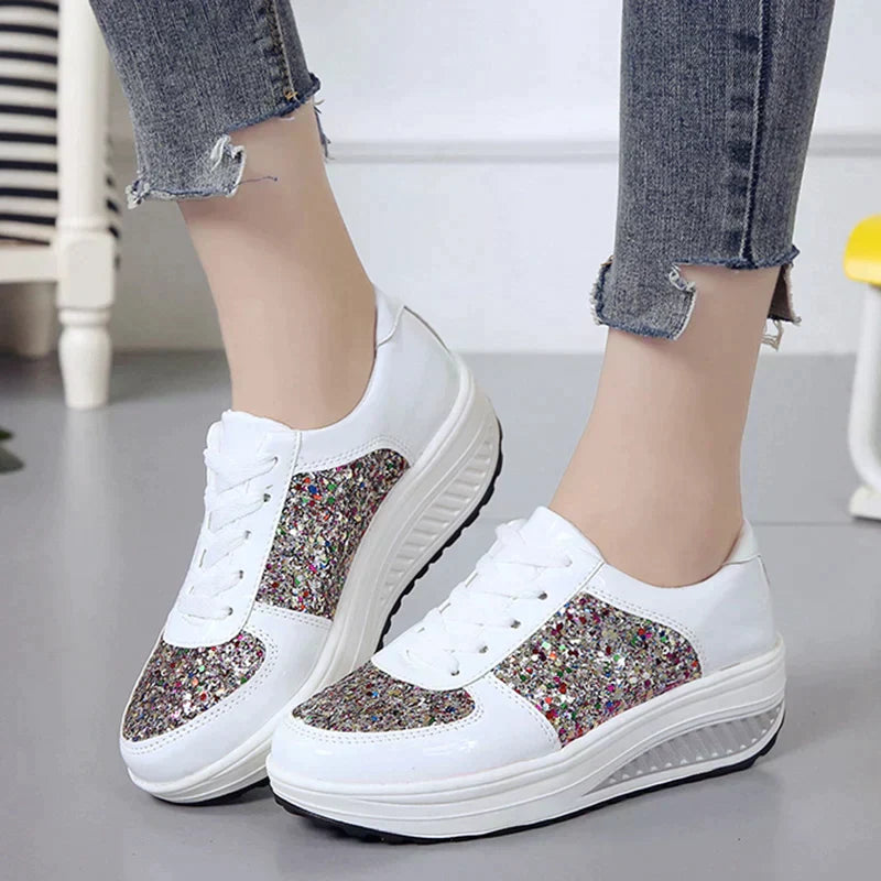 Herrskor Metallic Läder Glitter Halkfri Sula Komfortabel Passform 4