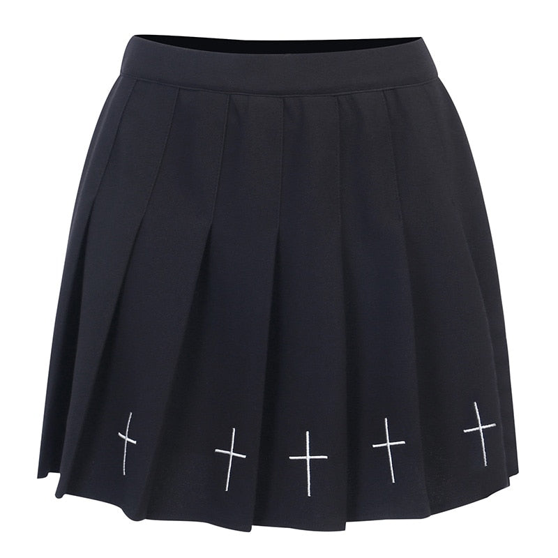 Kvinnors Mini Kjol Tvärmönster Bomull Polyester 7