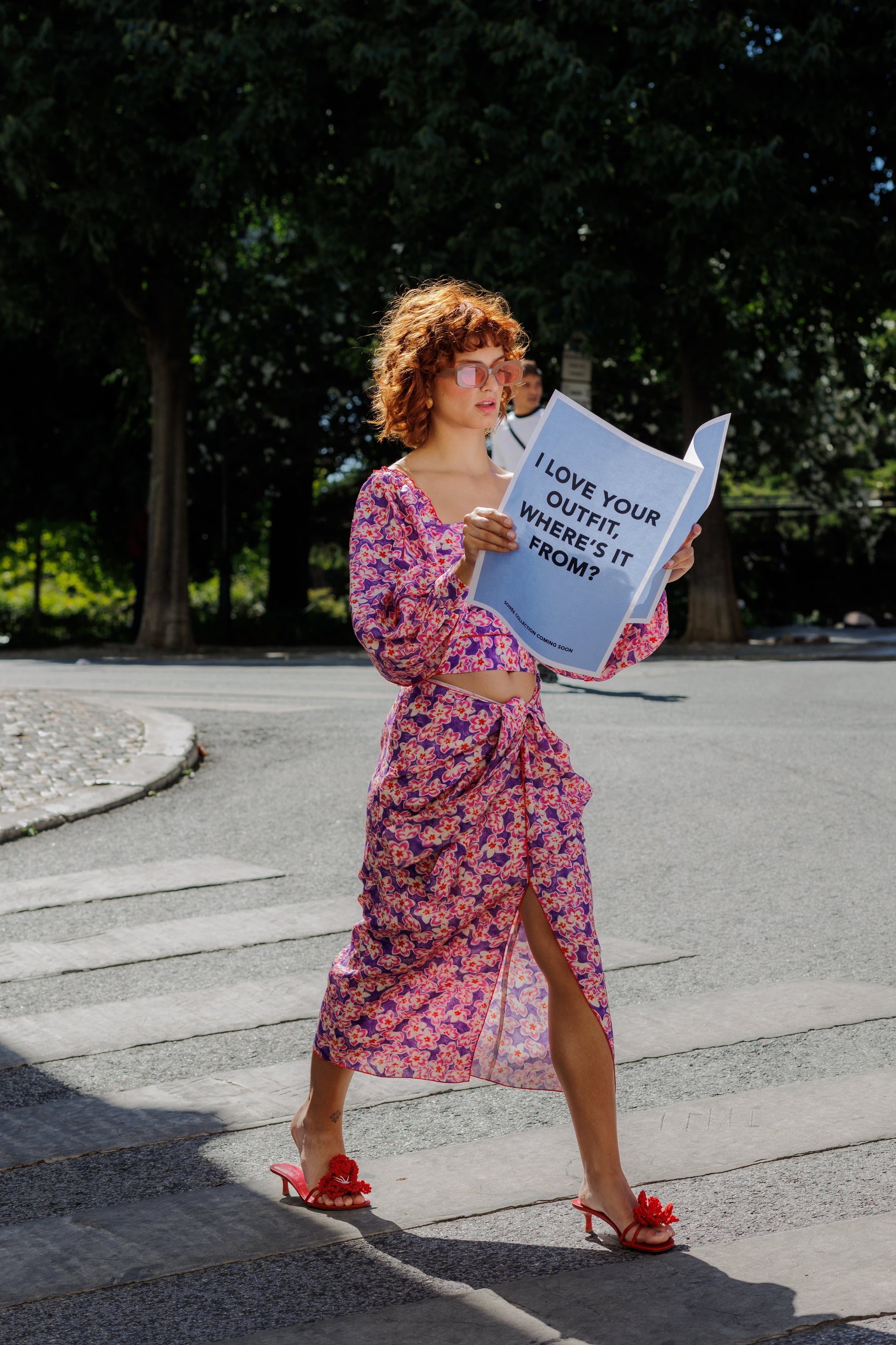 Dam Midi Kjol Veckad i 100% Viskos med Knytning-2