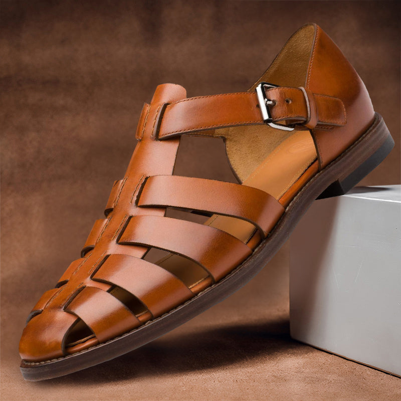 Herr Sandaler Gladiatorstil Gummi Syntetiska Remmar-2