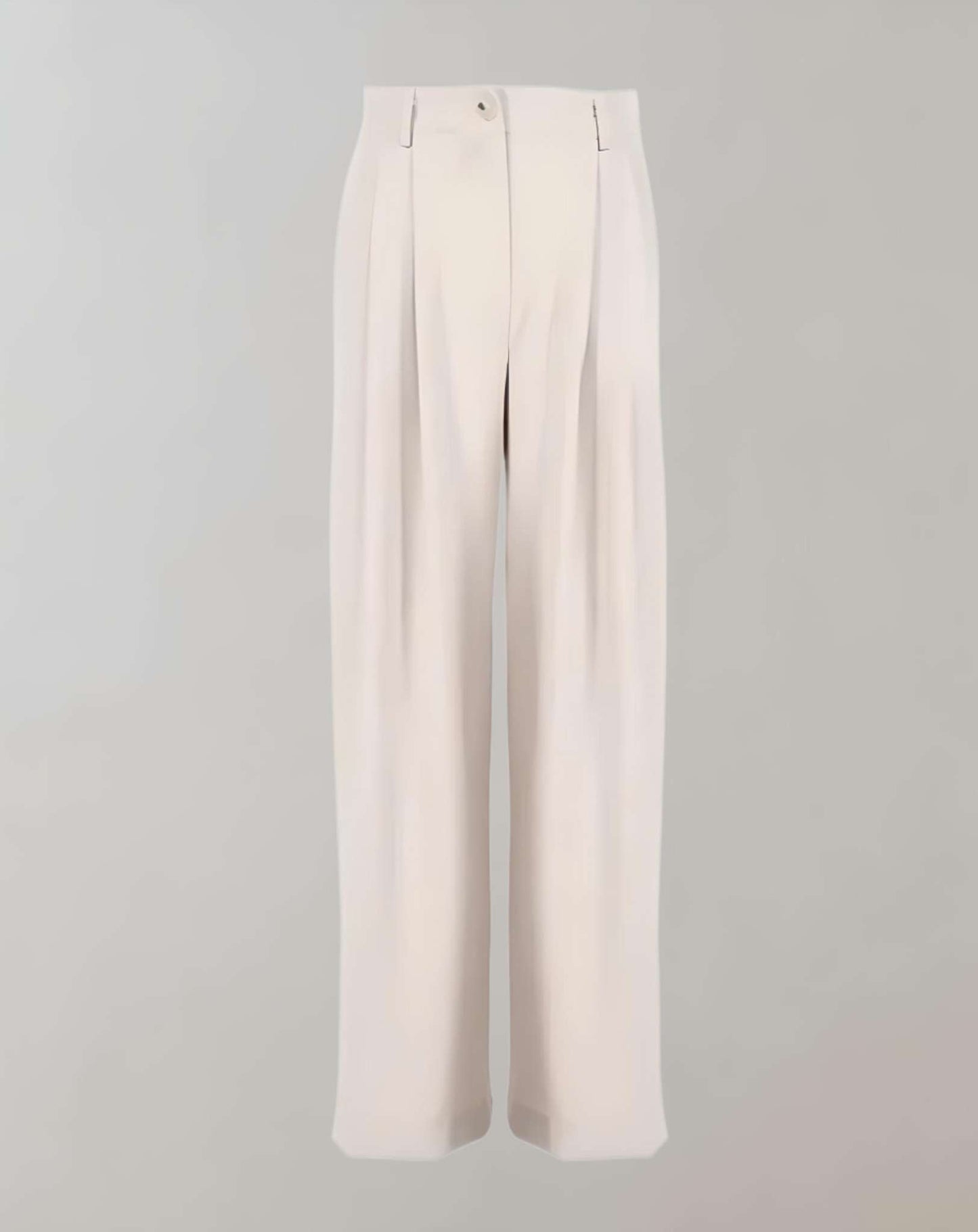 Kvinnors Byxor Hög Midja Breda Ben Andningsbart Tyg 8