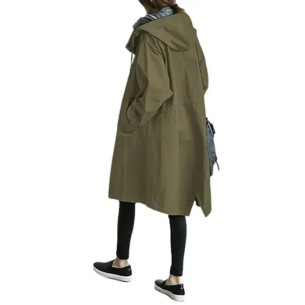 Variant image for Dam Trenchcoat Vindskyddande Modern Stil Hållbart Material-21