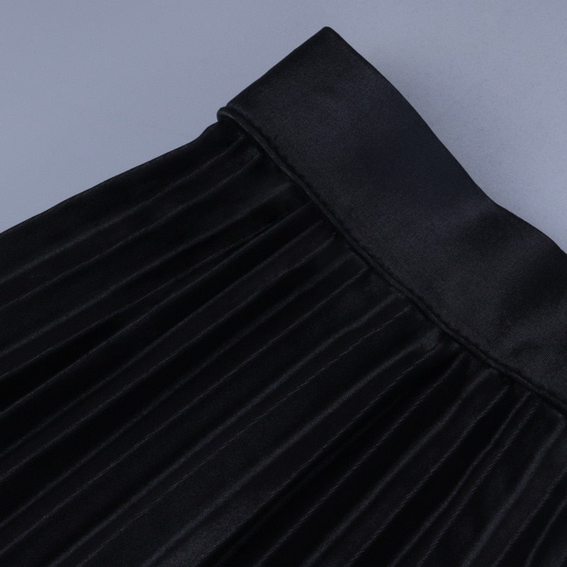 Kvinnors A-linje Minikjol Polyester Spandex-5