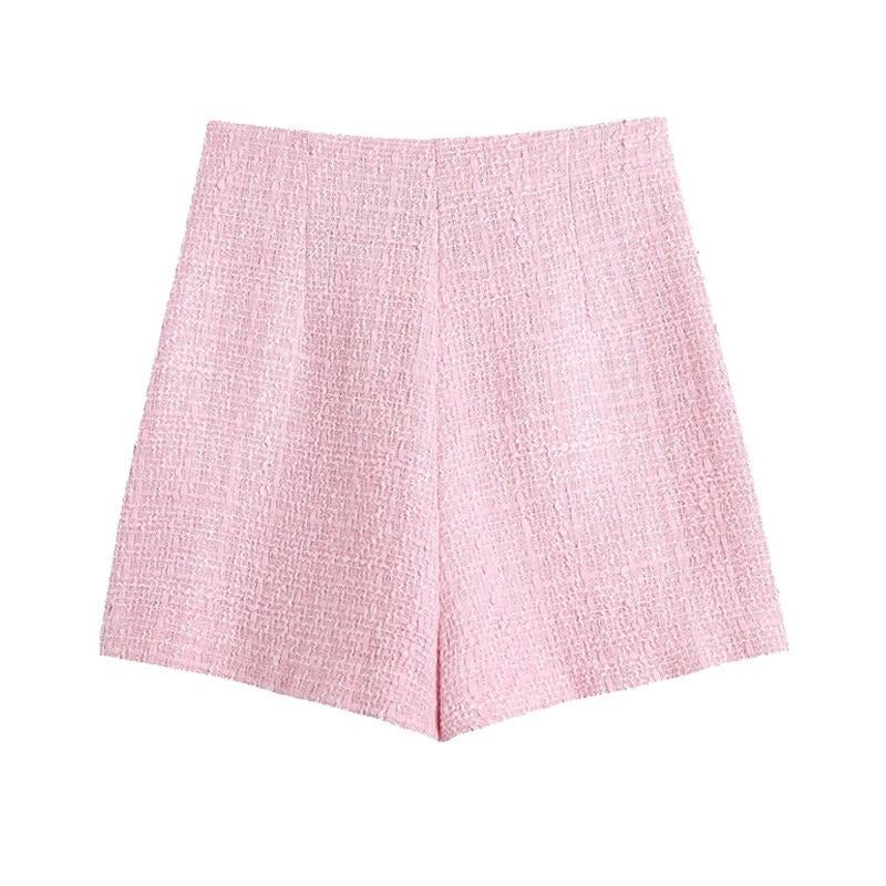 Dam Högmidjade Shorts Woven Material för Träning och Avkoppling-2