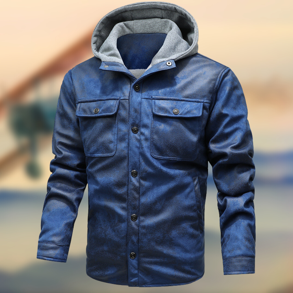 Variant image for Herrjacka Vintage Skinnjacka Rakt Snitt Med Avtagbar Huva-7