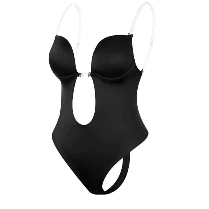 Dam Bodyhaper Sömlös Design Öppen Rygg Andningsbart Tyg-6