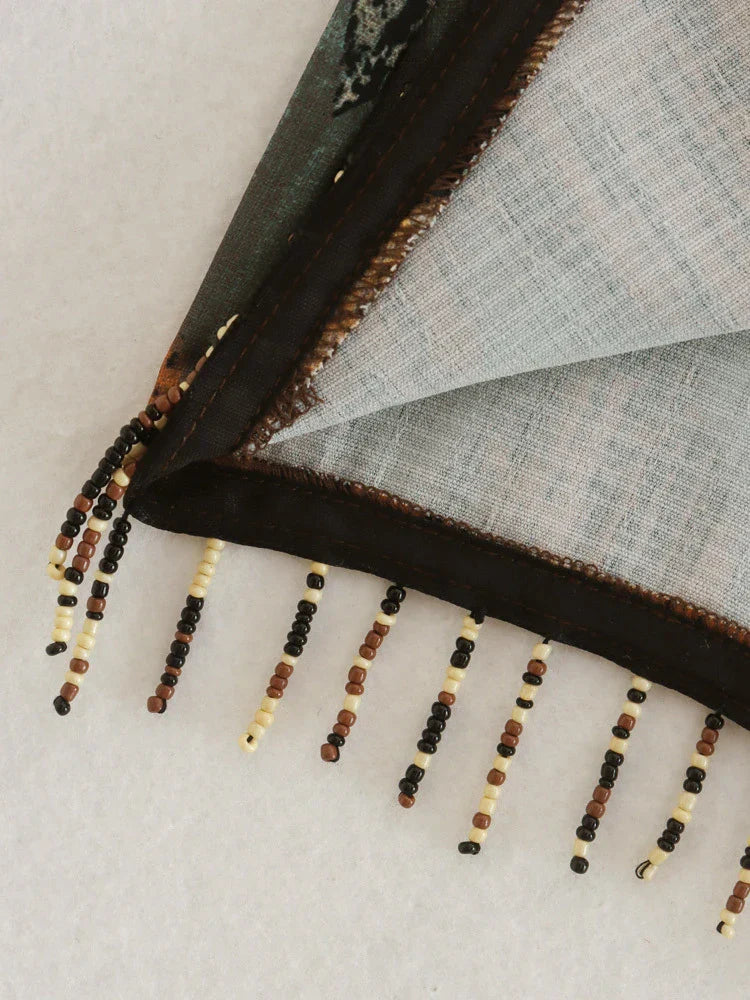Svart Minikjol med Geometriskt Mönster för Dam – Vintage Stil i 100% Polyester, Lekfull och Bekväm Passform 6