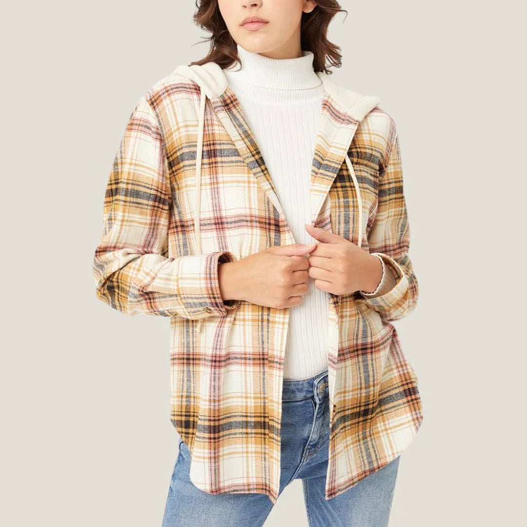 Dam Hoodie Karoddesign Avslappnad Polyester-2