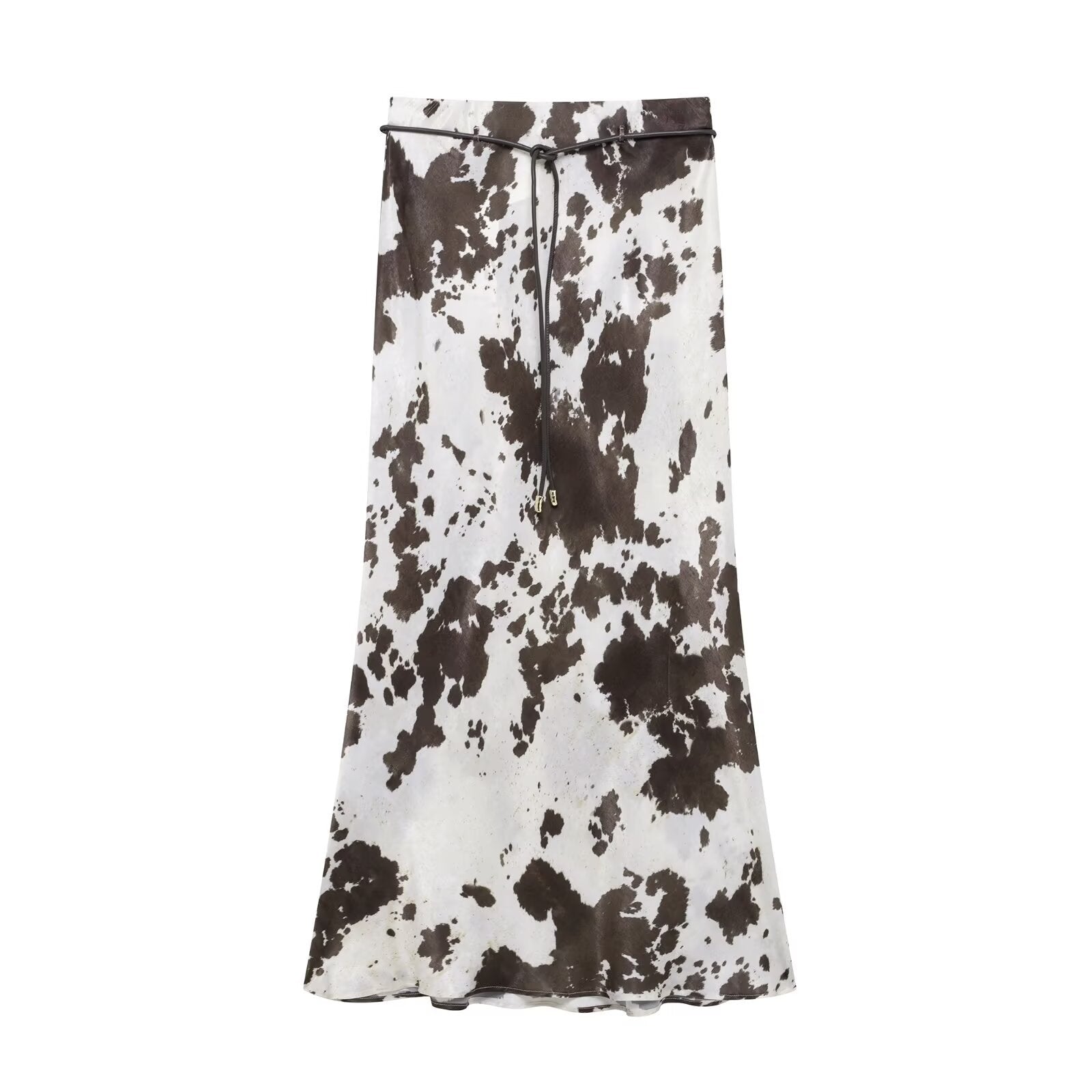 Kjol Dam Midi Djurtryck Slim Fit Polyester 7