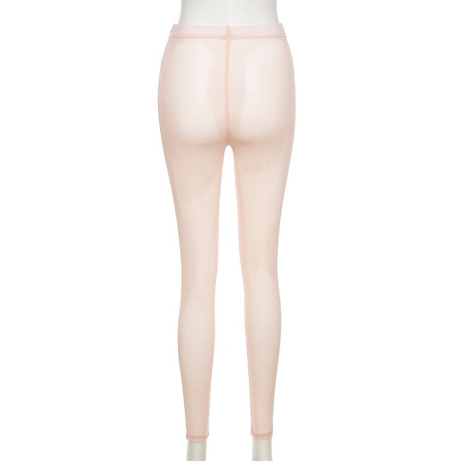 Kvinnors Höga Midjeleggings Elastiskt Spandex Ankellång Design-2
