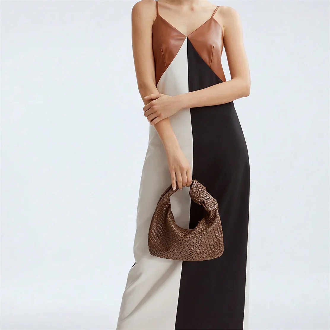 Dam Liten Handväska Vegansk Syntetiskt Läder Elegant och Praktisk-6